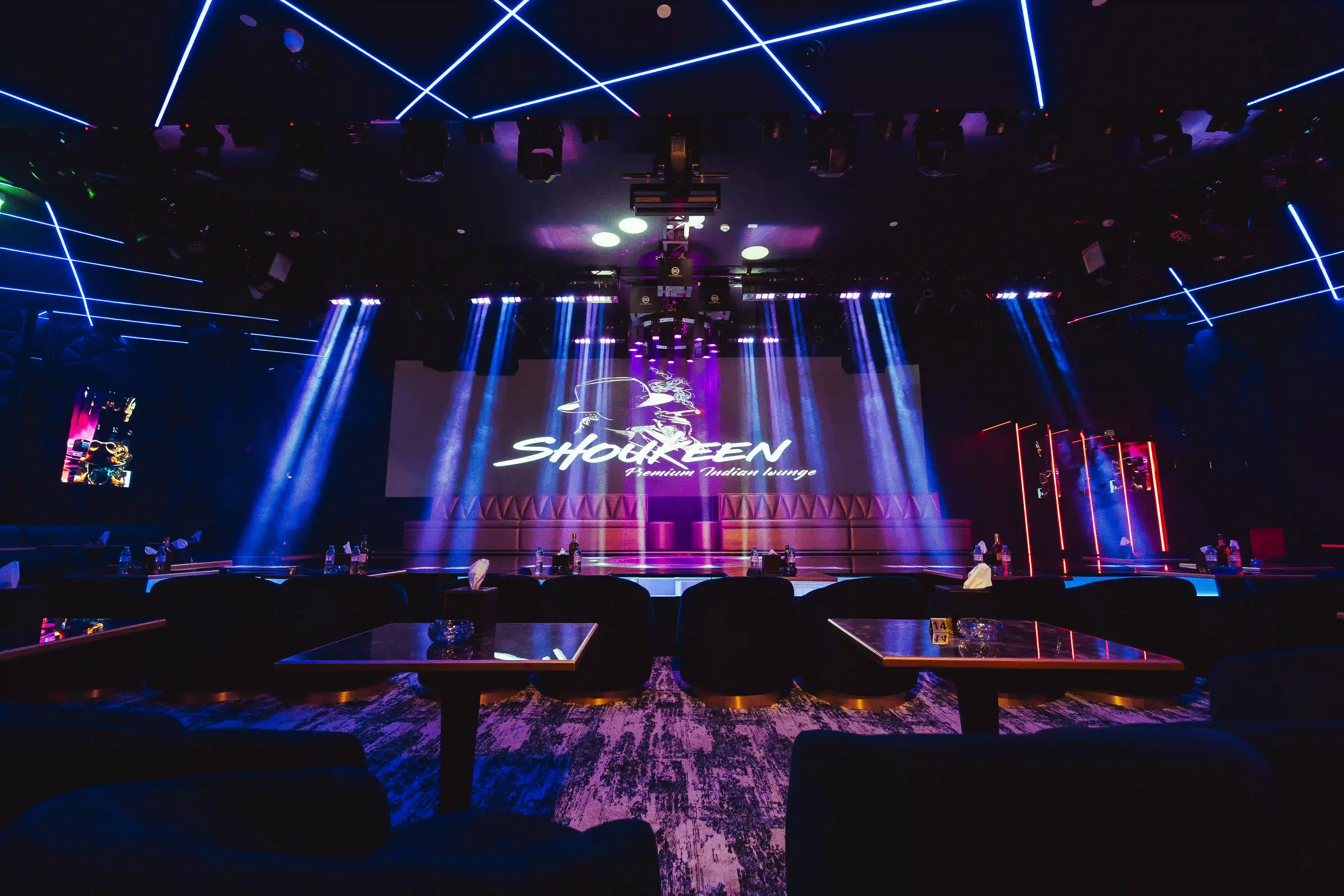 Interior design of Shoukeen Luxury Indian Lounge Dubai